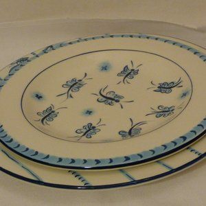 Paula Deen At Home Simply Savannah 2 Pcs Handpainted Dinner Plate & Salad Plate